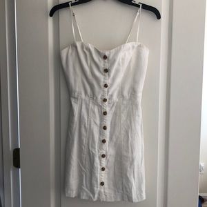 UO white button up dress NWOT